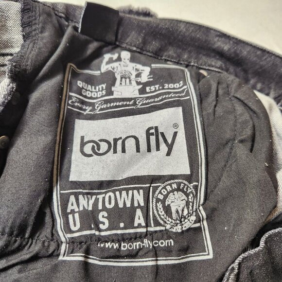 Born Fly Mens Size 42 Shorts Black Denim  Stretch NWT ---15 - Picture 6 of 11